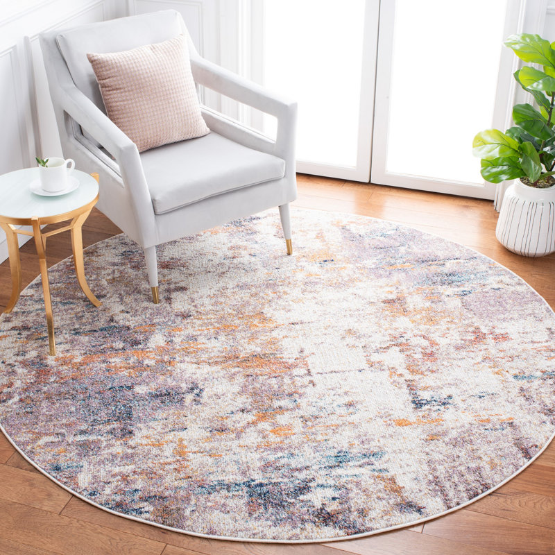 Zayd Performance Abstract Rug, Round 6'7"
