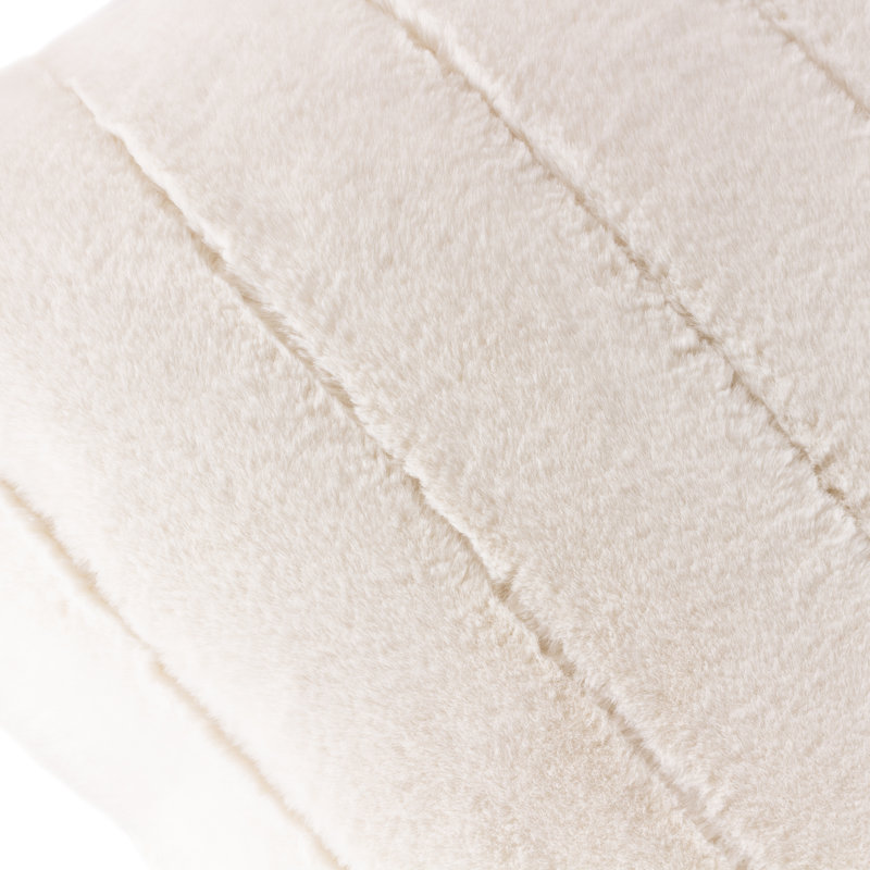Empress Striped Square Throw Cushion, Cream, 55cm H x 55cm W x 10cm D