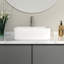 Lavabo vasque de salle de bain rectangulaire en céramique blanche L 16 po x l 12 po