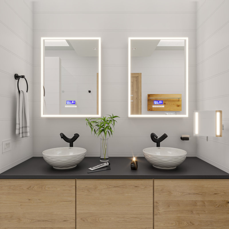 Concave Wall Mirror, Polished Chrome