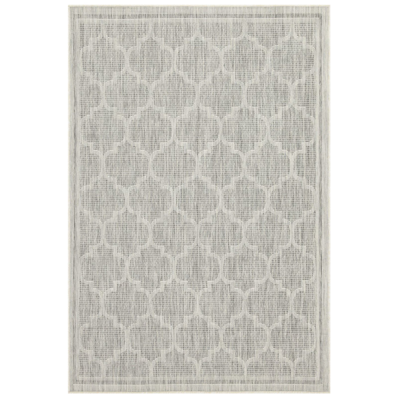 Silver Area Rug - Sunshine Gchar2006, Trellis , Polypropylene, Stain , For Beach House Gchar2006 Mat In., Pattern, Laundry Room
