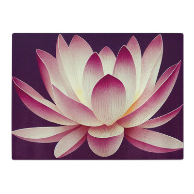 Hypnotic Lotus Flower  Glass Chopping Board