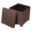 Repose-pieds pliable avec pieds BirdRock Home 16 x 16, brun-1896932587