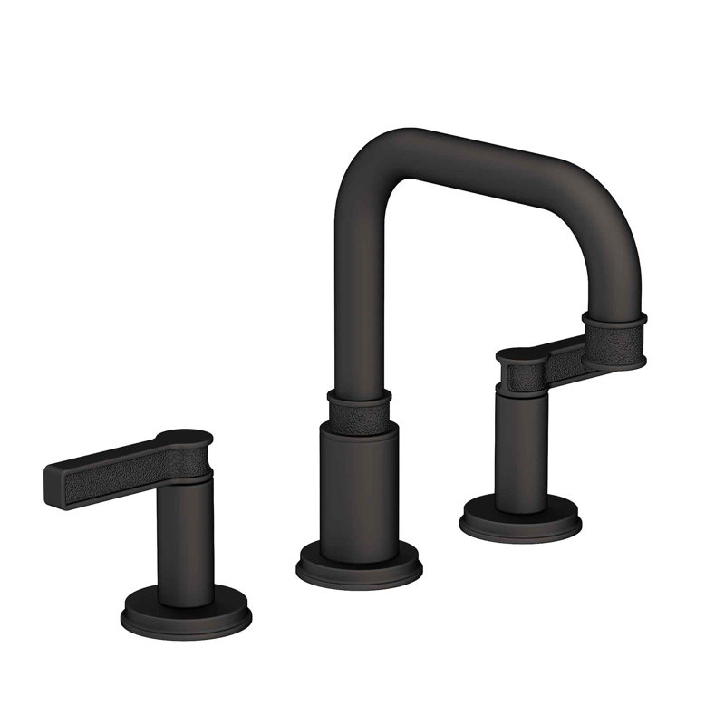 Griffey Widespread Bathroom Faucet with Drain Assembly, Flat Black