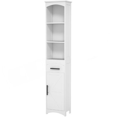 Narrow Cabinet With Drawer,Tall Slim Bathroom Storage Cabinet