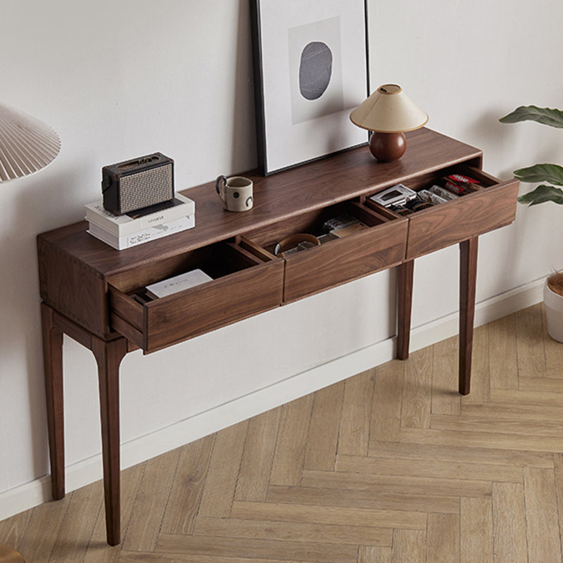 Console moderne et simple, H 35,4 po x l 59 po x P 13,8 po, Brun