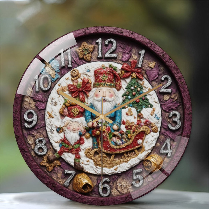 Horloge murale de Noël 12 po