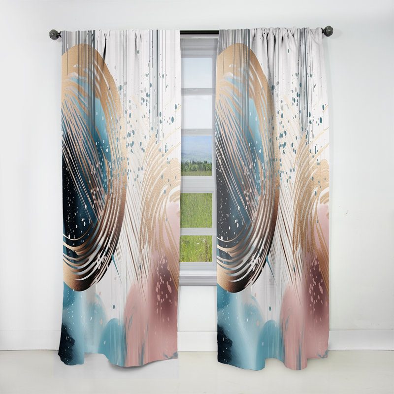Garridan - Whispers Of Marble I - Modern Curtain - Velvet Room Darkening - 1 panel, 52" W x 95" L