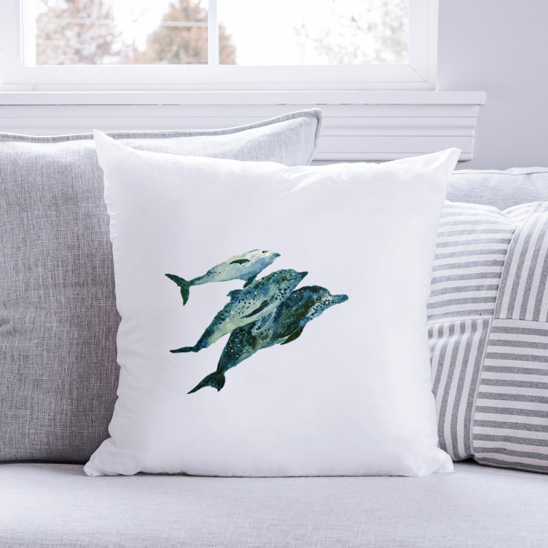 Nautical Sea Life_551 - Coussin décoratif inclus, H 20 po x l 20 po