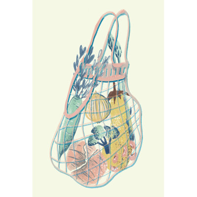 Grocery Time I - Wrapped Canvas Print