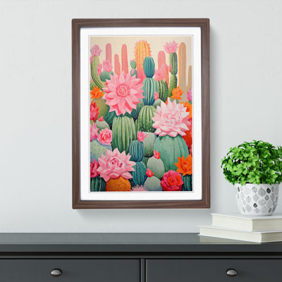 Cactus Abstract Art - Framed Print