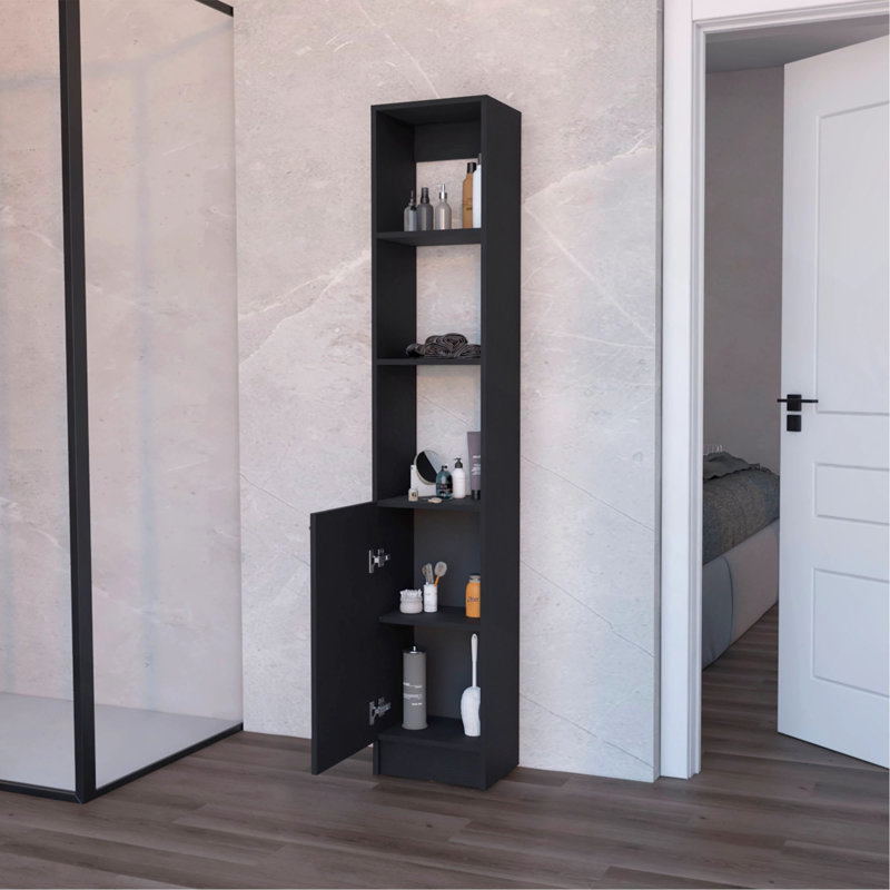 Armoire à linge avec 1 porte, Wengé