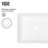 Marigold 18" L x 14" W x 5" H Rectangular White Matte Stone Vessel Bathroom Sink with 12" H Faucet-100512866