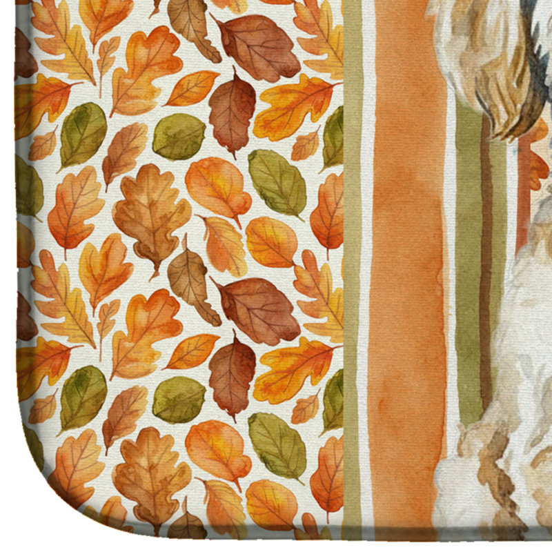 Maltipoo Heirloom Fall Dish Drying Mat