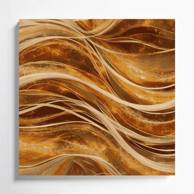 Digital Abstraction 8 Brown Canvas Wall Art