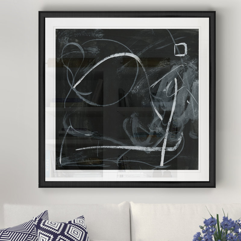 Erase ii', reproduction d’art, Cadre noir, H 26,5 po x l 26,5 po x P 1,5 po