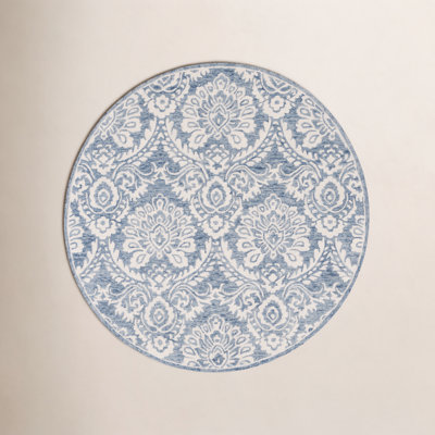 Tansy Blue Ivory Hand-Tufted Wool Rug