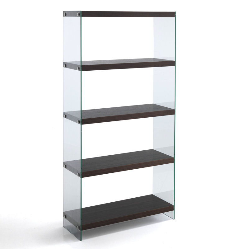Duffy 159cm H Standard Bookcase, Brown, 159cm H x 75cm W x 29.5cm D