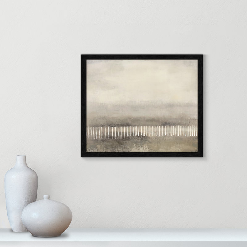Équilibre équilibré I - Version paysage par Irena Orlov, L 19 po x H 16 po, Impression encadrée, Grain de bois noir