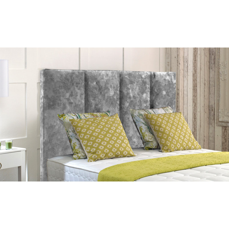 Whalen Upholstered Headboard, Super King (6'), Silver