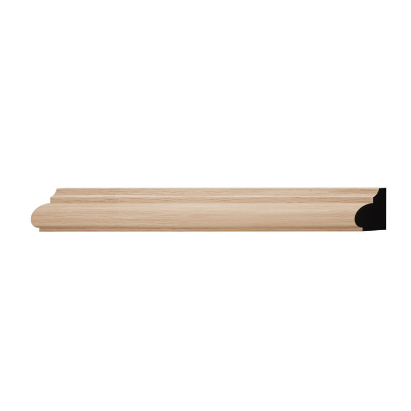 Wm1207 P 5/8 po x l 7/8 po x L 96 po Moulure de bois franc massif de qualité américaine, Chêne rouge