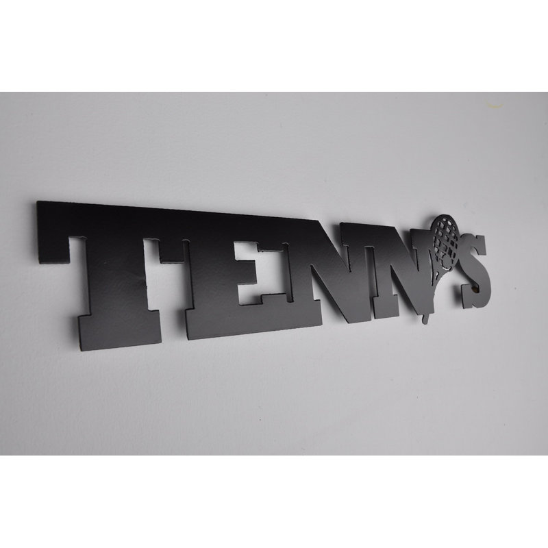 Décoration murale pour mots de tennis en métal