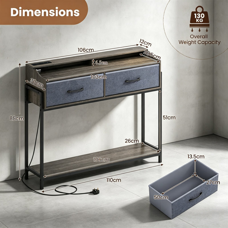 106 cm W Console Table