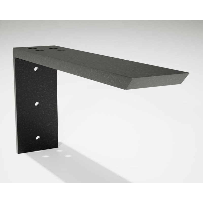 24 po x 2,5 po x 6 po Support de comptoir en L The Original, H 0,5 po x l 2,5 po x P 24 po