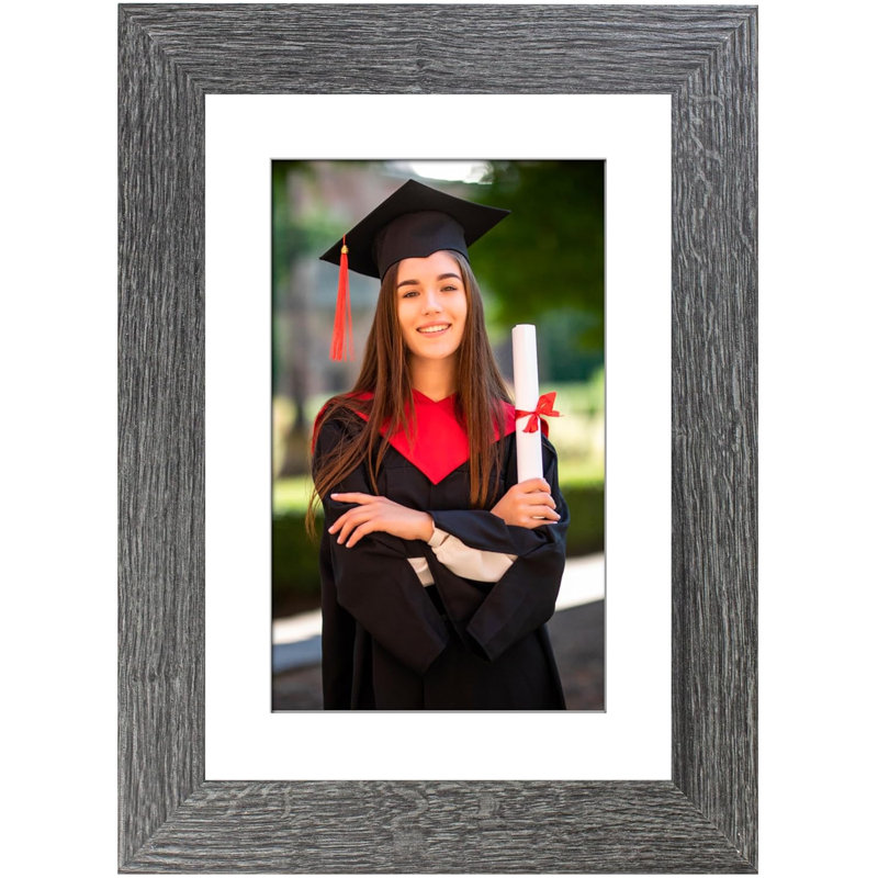 Picture Frame - Set of 2 with Mat, Dark Grey