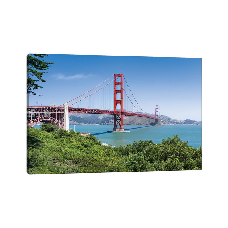 Golden Gate Bridge In San Francisco by Jan Becke - Wrapped Canvas Print, 66.04 cm H x 45.72 cm W