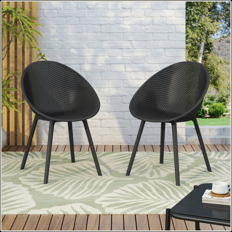 Chaise de salle à manger (ensemble de 2), Noir