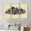Paysage de printemps avec lavande en fleurs - ensemble d'art mural sur toile encadré champêtre-512136419-512136416
