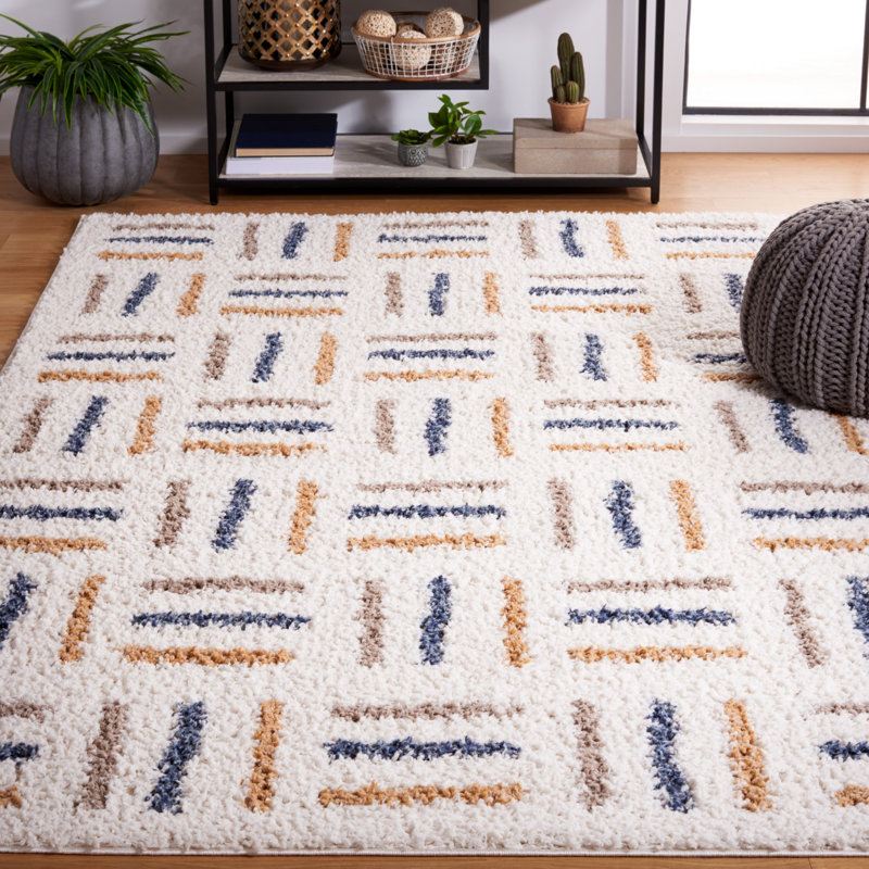 Calico Shag Performance Geometric Rug, Rectangle 8' x 10'