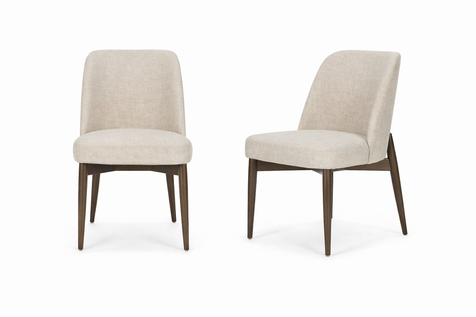 Bacco Dining Chair, Cream/Brown