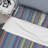 Multicolor Striped Pattern Polyester Striped Duvet Cover