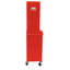 6 rangements à outils verrouillables en métal - rouge pour garage atelier de réparation avec serrure et roulettes-336431261