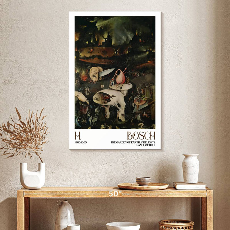 Panneau d'exposition «The Garden Of Earthly Delights» de Bosch, H 39 po x l 26 po