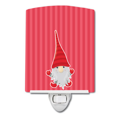 Christmas Gnome Happy Ceramic Night Light