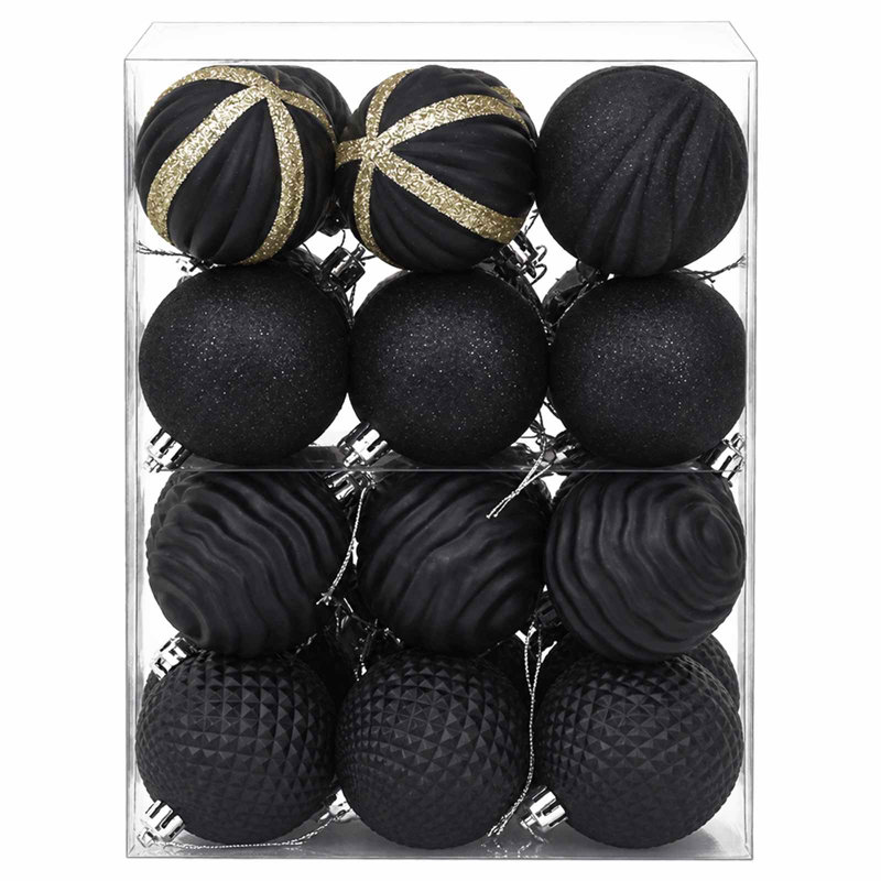 6cm Polystyrene Bauble, Black