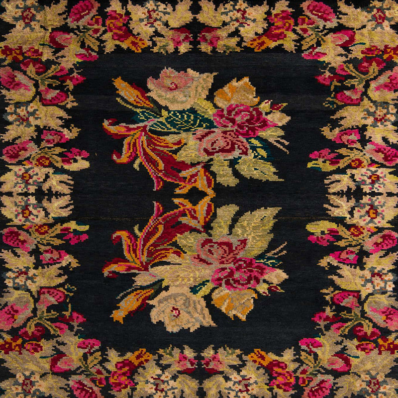 Abstract Indoor Rug, Square 6'