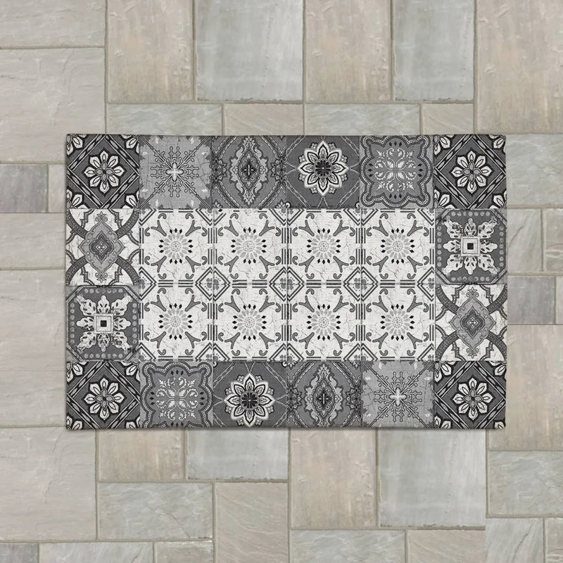 Tapis d'extérieur gris Granada Granada, Rectangle 5 pi x 7 pi