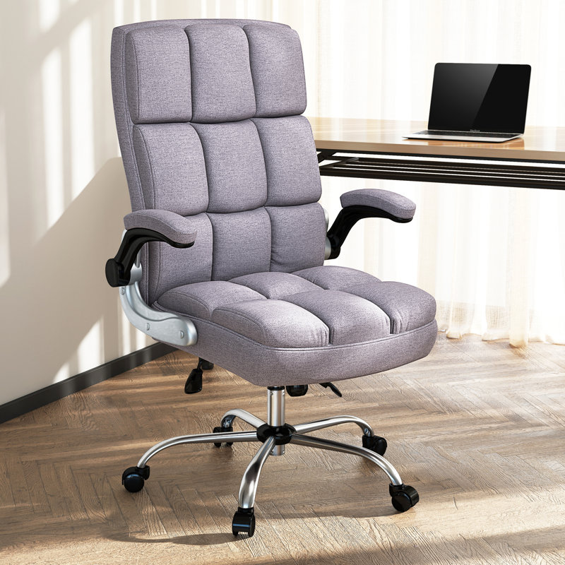 Dois Linen Executive Chair, Gray