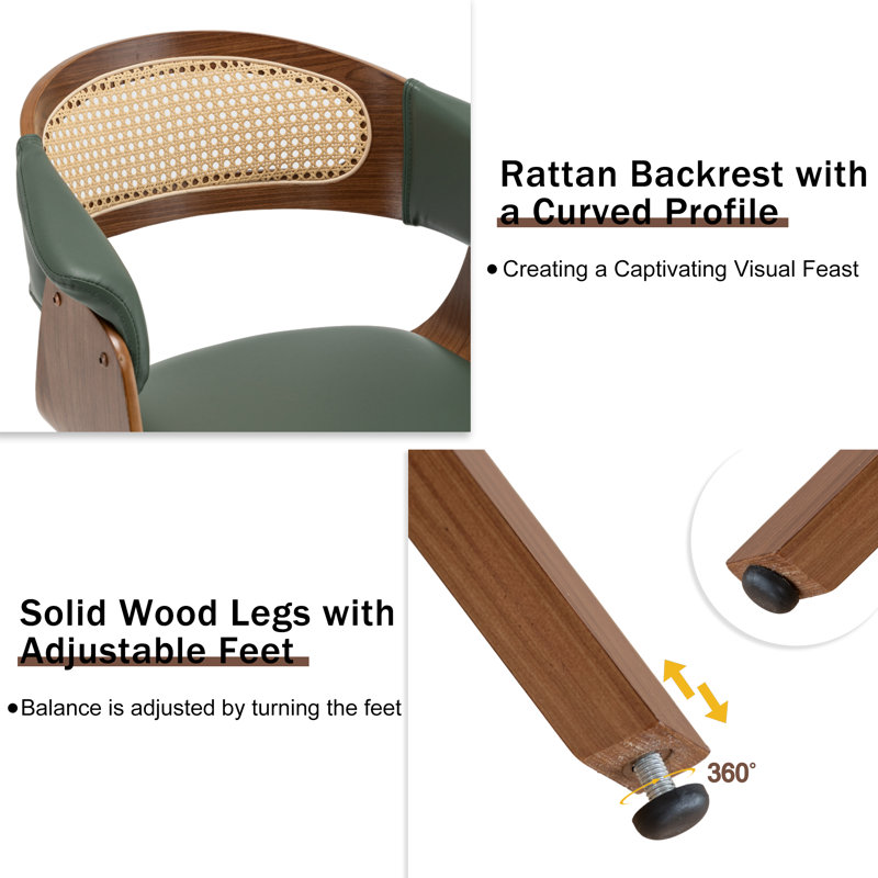 Chaise en bois massif Esterly, Vert