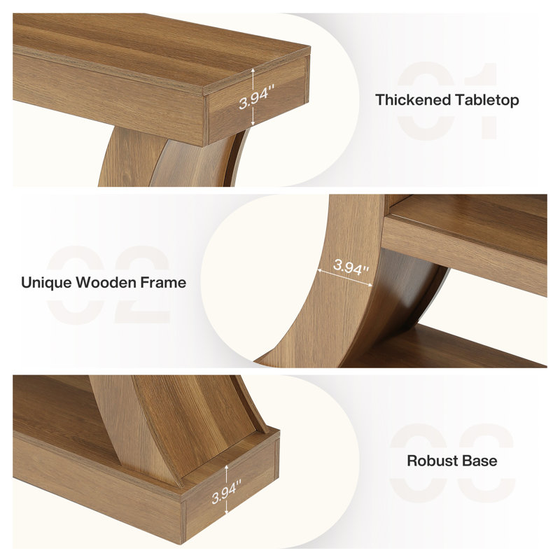 Console 70,9 "de long pour entrée, Brun, 70.9"