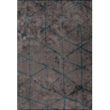 Rapture Gray/Teal Abstract Luxury Area Rug