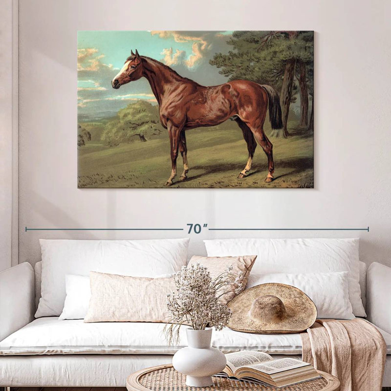 Cheval sauvage rétro, H 32 po x l 48 po