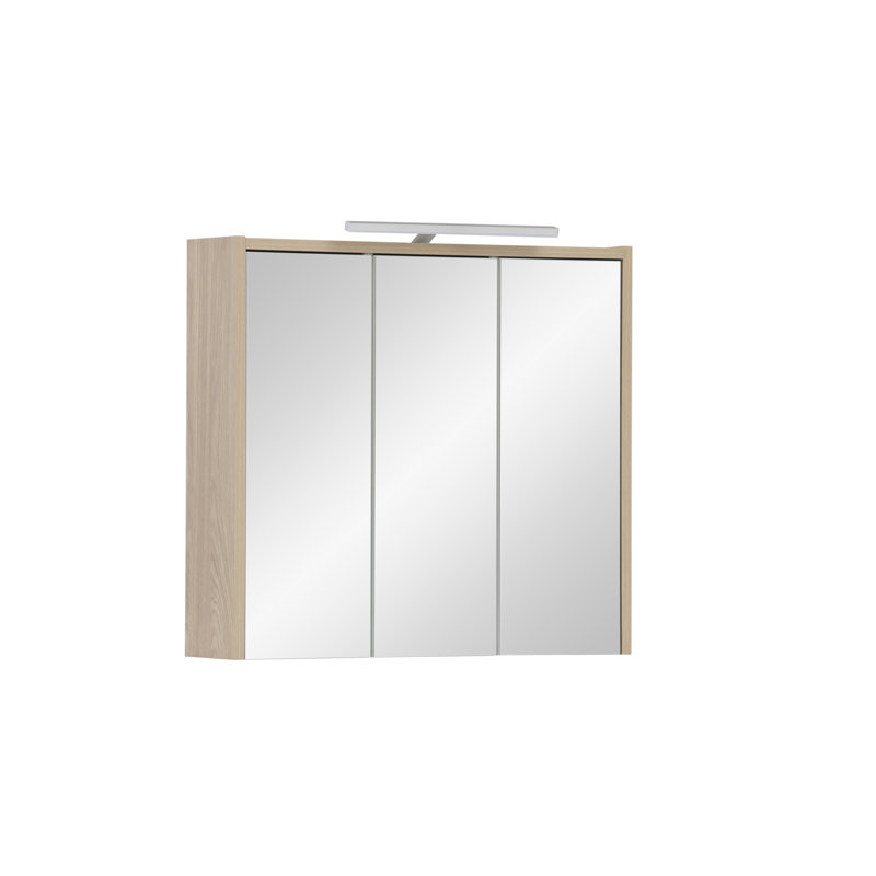 Calvin-Leigh Mirror Cabinet with LED Lighting, 60cm H x 65cm W x 16cm D