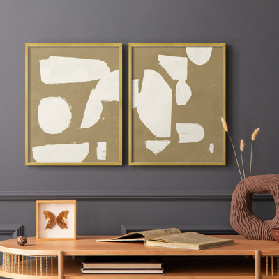 Impression encadrée ChunkyAb AbstractI-Premium - prête à être accrochée - aucun clou requis - aucun clou requis