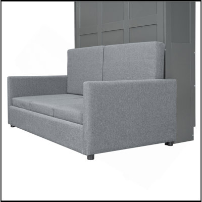 Lit escamotable double pleine grandeur avec coussin