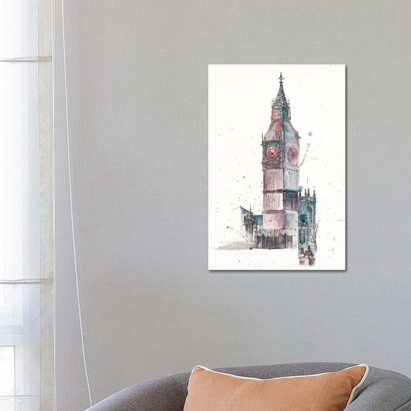 View Of Eiffel IV 1 Piece Wall Art on Canvas, 66.04 cm H x 45.72 cm W x 1.91 cm D, Canvas
